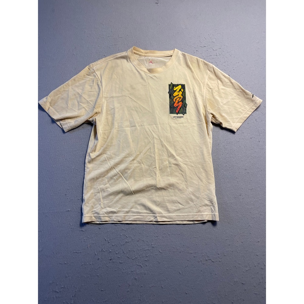 Jordan T-Shirt Dri-Fit Cotton Blend Beige Large Mens